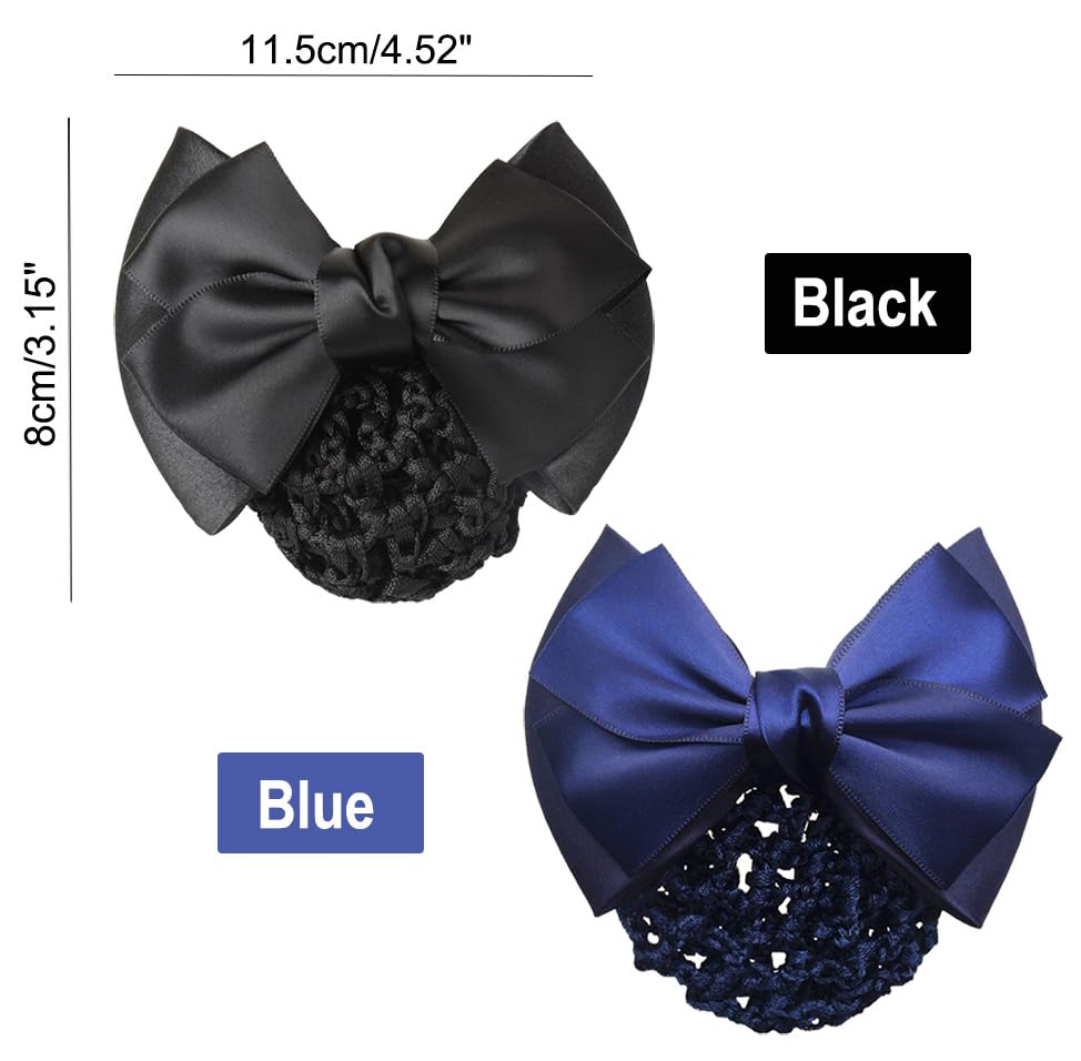 AKOAK 2 Piezas Pinzas para el Cabello Negro con Moño miniatura 5
