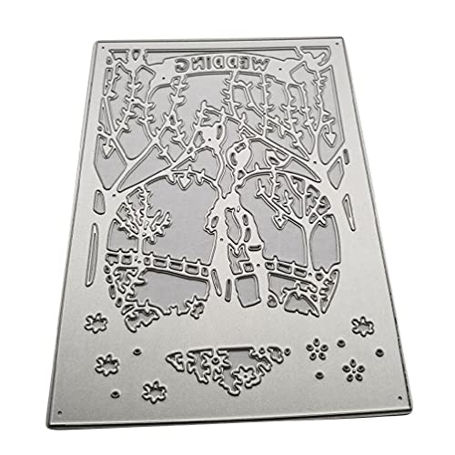 Troqueles para hacer tarjetas, troqueles de corte de árbol de pareja para manualidades, plantilla decorativa para boda, día de San Valentín, troqueles de papel para álbumes de recortes, troqueles para