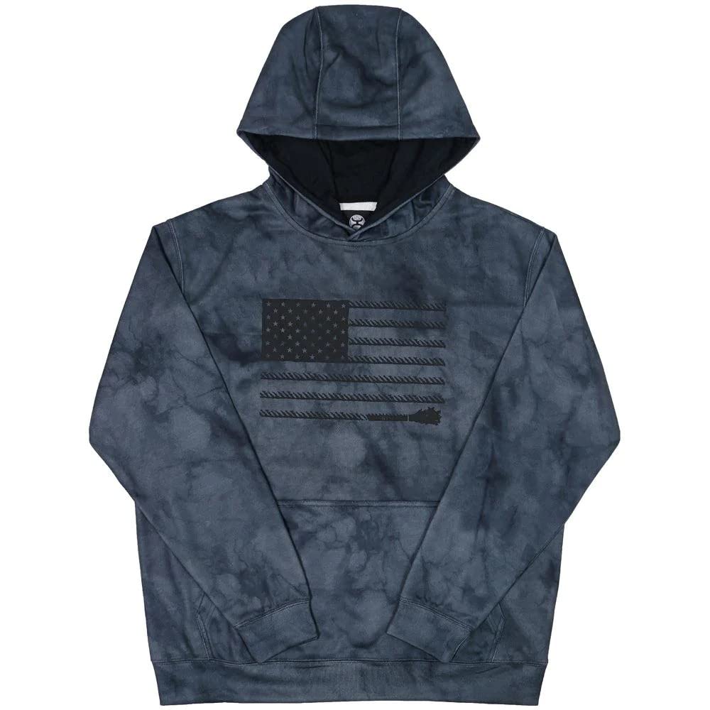 HOOEY Boy's Youth Cotton Hoodie (Small, Liberty Roper - Black Stone/Black Flag)
