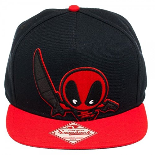 Marvel Kawaii Deadpool Black Snapback Hat