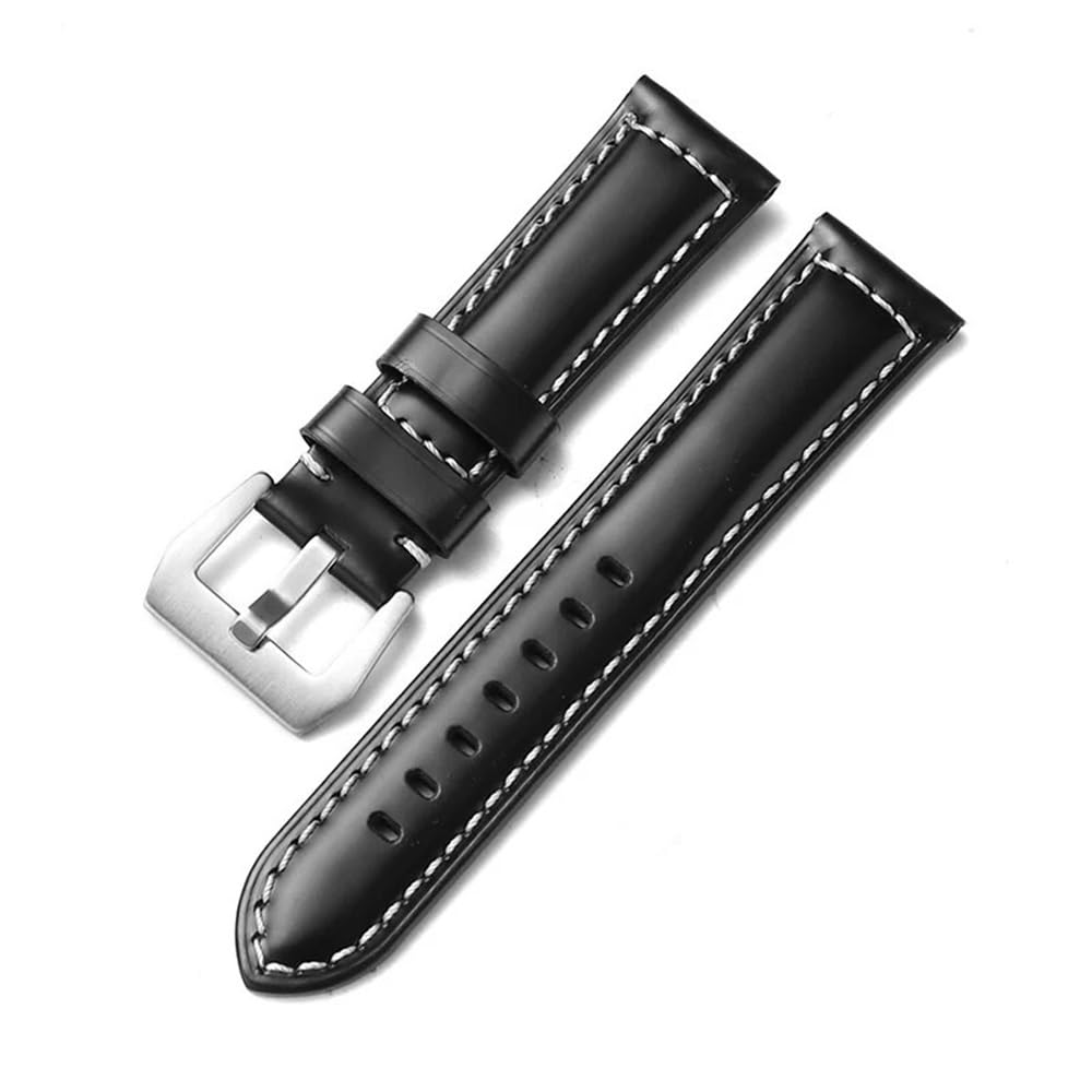 Bracelet montre universel cuir 22mm brillant interchangeable pour Panerai