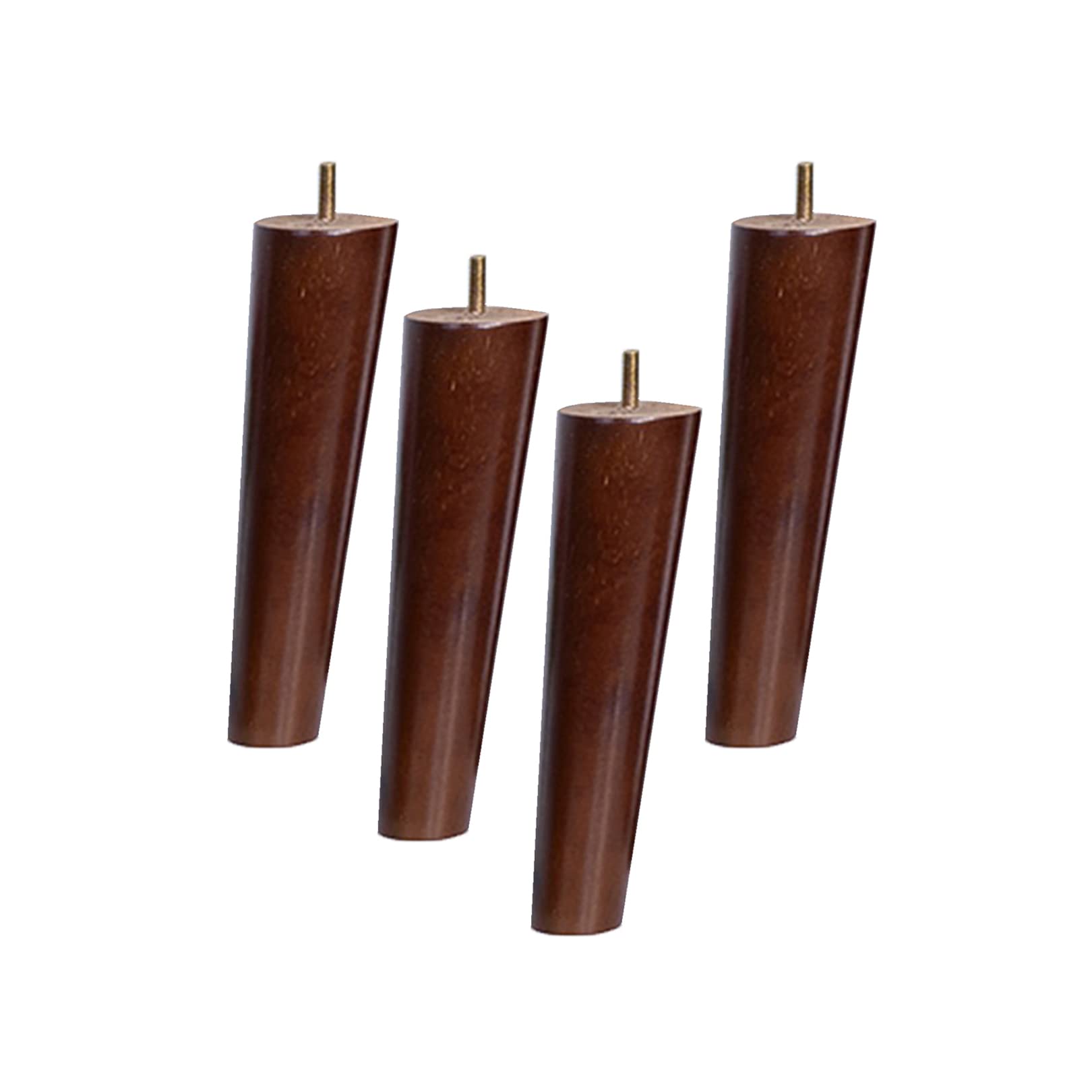 Obliquo Gambe per Mobili Legno Legno Massello Piedini per Mobili Tavolino Divano con Filettatura M8 per Tavolino Divano Armadio Tavolo Sedie Colore Noce Set da 4 Pezzi (40cm)
