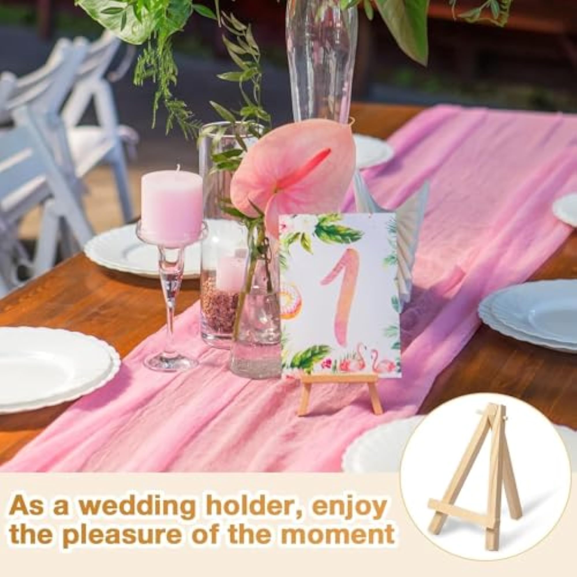 6 Inch Natural Wooden Mini Easel Stand