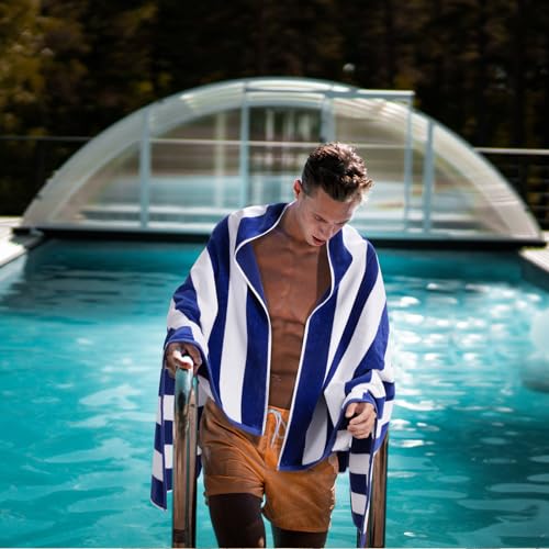 Luluhome Large Oversized Beach Towel - Big Cotton Towel 36 X 70 Inch Striped Pool Towel thumb #3