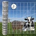 Farm Fence, 6ft x 100ft Galvanized Wire Fencing, Heavy Zinc Coating Cattle Fence Used to Hog Goat Fencing for Yard and Garden