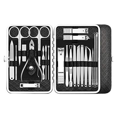 Zestaw do strzyżenia paznokci 23 szt./Zestaw do manicure Pedicure Zestaw klipsów do paznokci Zestaw do brwi do manicure do manicure Pedicure (kolor : niebieski)