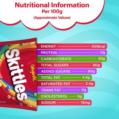 Image of Skittles Original Bite-Size Fruit Flavoured Candies, 196 Grams Pack