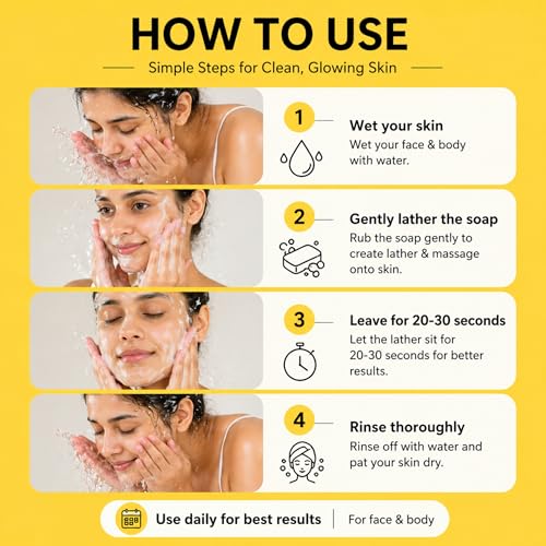 Image of Kojic Acid Soap For Skin Brightening | Tan Removal Soap Men and Women | Pack Of 3 (375g) | Pigmentation & Dark Spot Removal Bar with Vitamin E, Coconut Oil, Shea Butter & Olive Oil | Handmade | Skin Whitening | Kojic Acid Bar Bath