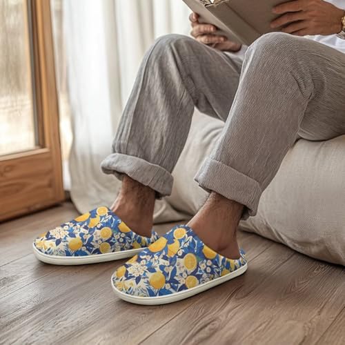 Winter Warm Slippers Fuzzy Home Slippers Plush Lined Indoor Shoes Unisex Slip On House Shoes for Bedroom Wear3