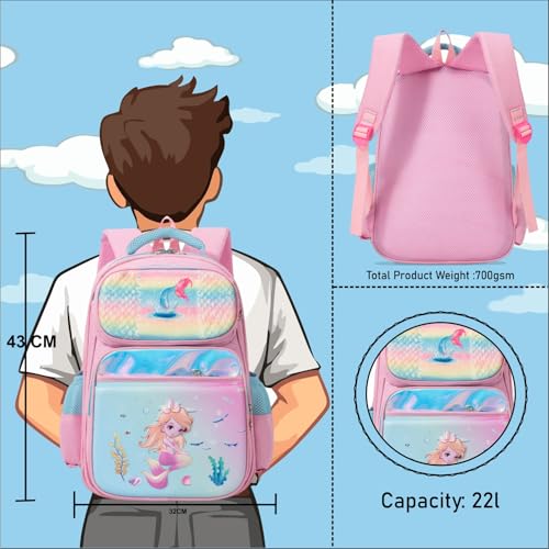 Image of Tinytot 22 Litre 17-Inch Waterproof Large School Bag for Boys & Girls, Kids School Bag, School Backpack for Girls and Boys, for Kids, Ideal for Children