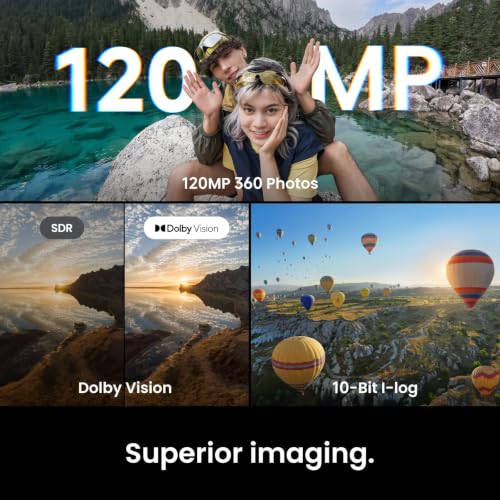 Image of Insta360 X6-8K 360 Camera with 1 /1.1'' Sensors | Action Camera, Dual Custom Square 1 /1.1 inch Sensors, Triple AI Chip, Replaceable Lens 2.0, 140 Minutes 8K Video, Black