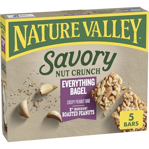Image of Nature Valley Savory Nut Crunch Bars, Everything Bagel, 5 Bars, 4.45 OZ