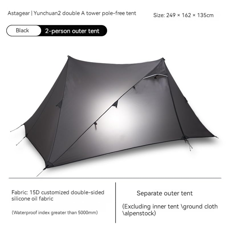 Carpa Piramidal para Camping 2 Personas Asta Gear miniatura 2