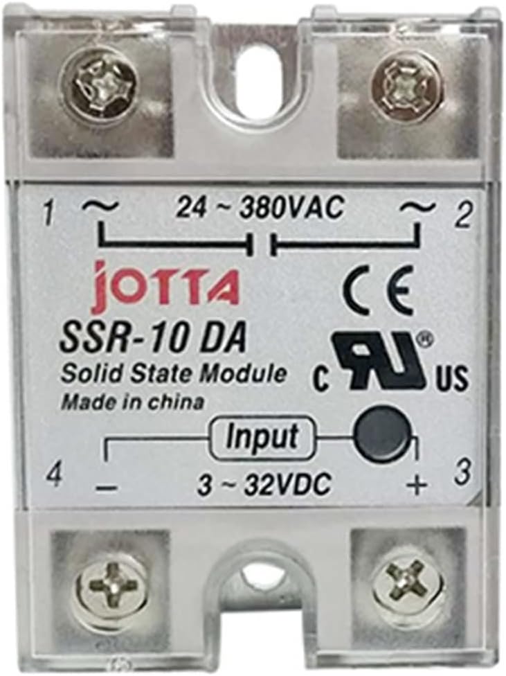 SSR -10DA/25DA/40DA DC Control AC White Shell Single Phase Solid State Relay(10DA)