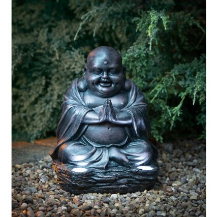 Graceful Laughing Buddha with Solar Light