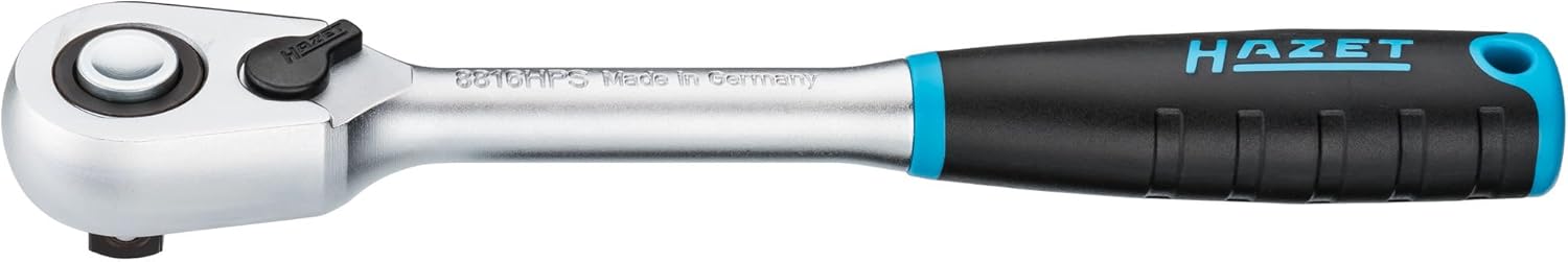 HAZET Hiper Fine-Tooth Reversible Ratchet 8816HPS I Square 10 Mm (3/8 Inch) I Number of Teeth: 90 I Actuating Angle 4 Degrees I For Use in the Tightest of Spaces