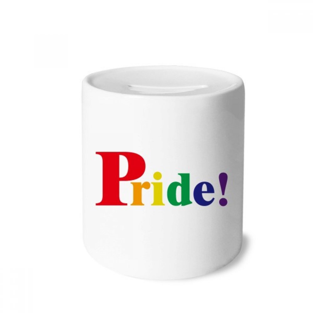 Salvadanaio In Ceramica Arcobaleno LGBT | Regalo Divertente E Colorato Per Bambini E Adulti, Portamonete A Forma Di Cilindro