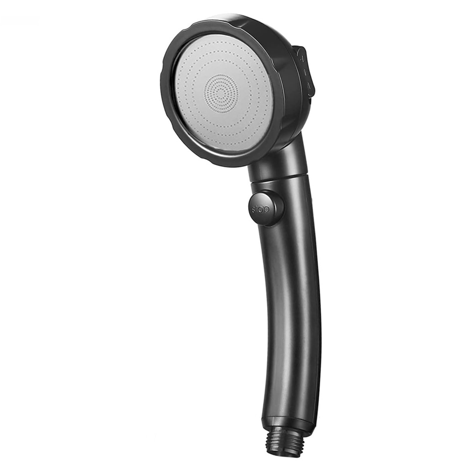 Naqzrxpml Black Shower Head Silver 3 Modes High Pressure Water Saving Handheld(Black)