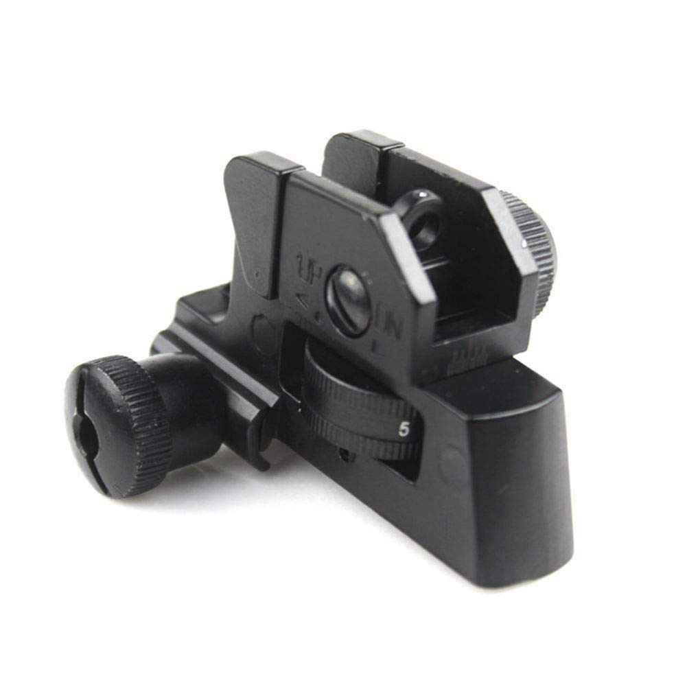 Visière arrière compacte amovible réglable en Métal Airsoft, Plage complète/réglage en Hauteur