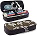 Produktbild Federmäppchen Knitting Brown with Roosters Leather Cute Pencil Case - Pencil Pouch Stationery Organizer Makeup Bag Perfect Holder