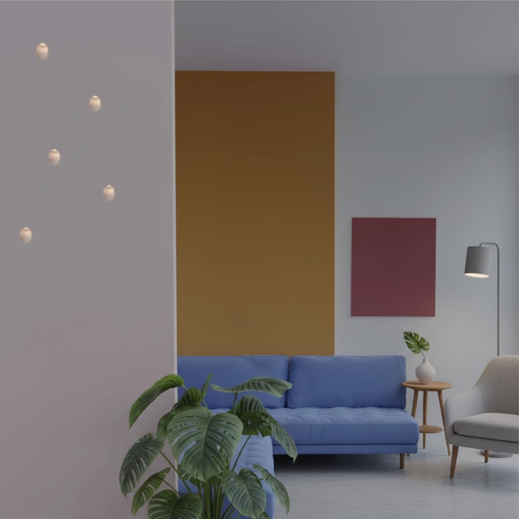 BARCELONA LED Applique Murale Encastrable en Plâtre 100x100mm Blanc Trimless LED 1W 2700K Lumière Chaude, Lampe Murale Intégrée en Plâtre, Design Classique Moderne et Luxe Intérieur