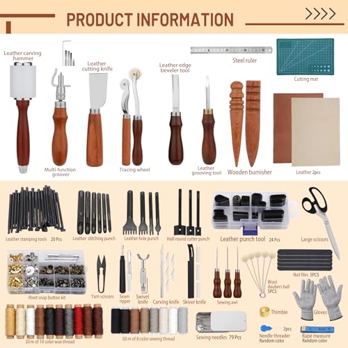 Leather Tooling Kit with Double Box