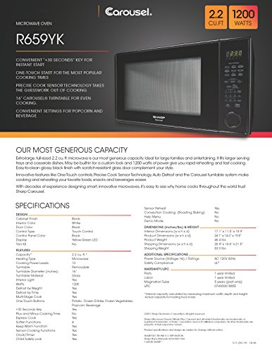 image for Sharp Countertop Microwave Oven ZR651ZS 2.2 cu. ft. 1200W Stainless St