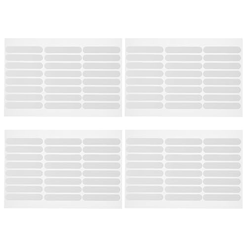 Beaupretty 4 hojas de cinta de exhibición de uñas, cinta adhesiva transparente de doble cara para puntas de uñas de salón