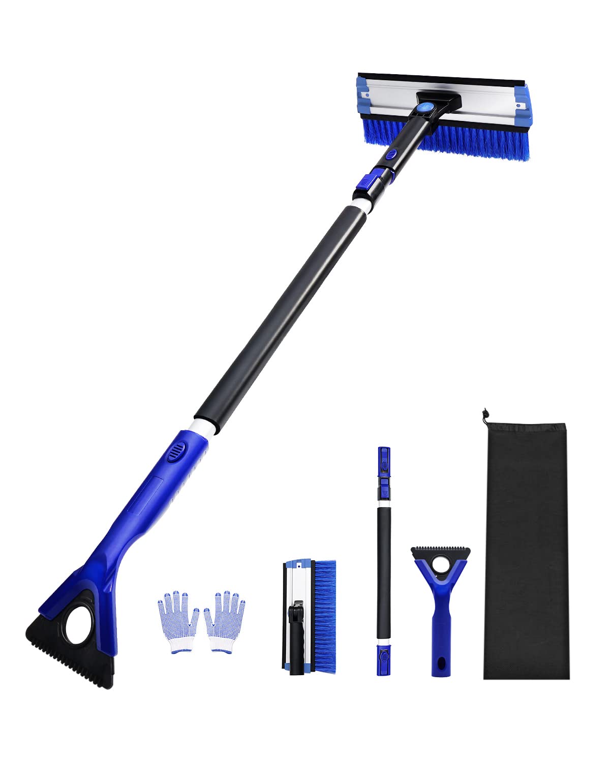 Amazon.co.jp: Cartist 車 スノーブラシ 伸縮 除雪ブラシ 車 傷つか