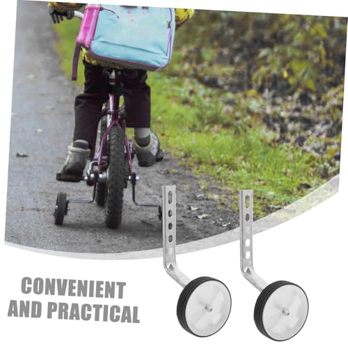 Ruedas de entrenamiento auxiliares porosas de acero para bicicleta, accesorios estabilizadores para niños y principiantes, soporte de seguridad para aprendizaje miniatura 7