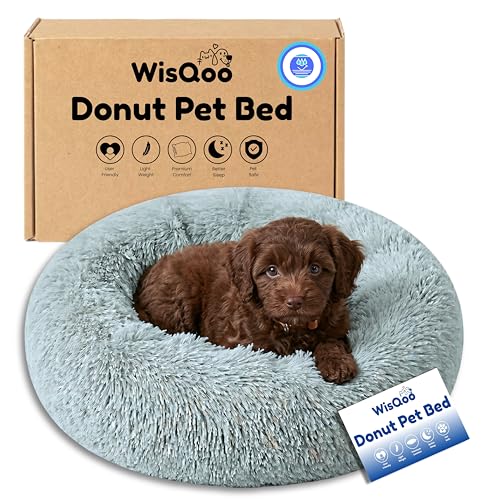 Calming-Donut-Dog-Bed--Faux-Fur-Anti-Anxiety-Pet-Bed-with-Removable-Washable-Cover-Water-Resistant-Liner--Plush-Fluffy-Round-Nest-Non-Slip-Bottom-for-Dogs-Cats--Small-Grey Calming Donut Dog Bed – Faux Fur Anti-Anxiety Pet Bed with Removable Washable Cover & Water-Resistant Liner – Plush Fluffy Round Nest, Non-Slip Bottom for Dogs & Cats – Small, Grey - Image 1