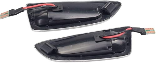 Miniatura 3 de Lámpara de señal de giro LED para guardabarros delantero compatible con Opel Astra J Astra J K Zafira C Insignia B Grandland X (cristal)
