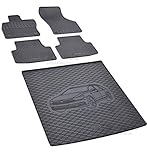 passat variant alltrack Rutschfest, Farbe: Schwarz Passende Gummimatten und Kofferraumwanne Set geeignet für VW Passat Variant ab 2014 + Gurtschoner