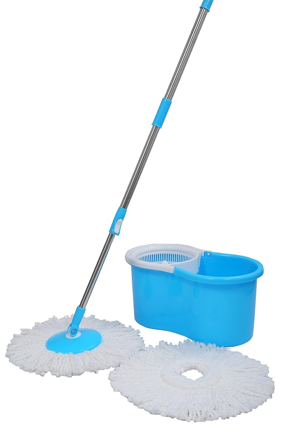 Jagjit Enterprises 360° Spin Plastic Bowl Bucket Mop Set with an Additional Refill Easy Wheels & Big Bucket with 2 Refills, Floor Cleaning Mop, pocha for Floor Cleaning, Mopping Set (Blue) (B0DBQ8RS4C) Amazon Price History, Amazon Price Tracker
