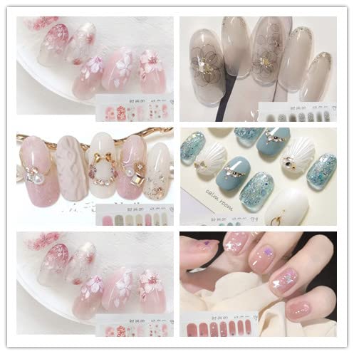 Amazon.co.jp: ネイルシール 手用 6枚 4D立体感 損傷のない 手の爪