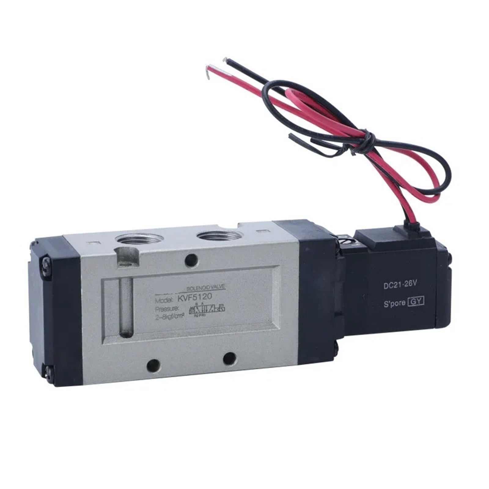 Válvula solenoide KVF5120 biestable con retención de posición de 5 vías y 2 posiciones DC12V