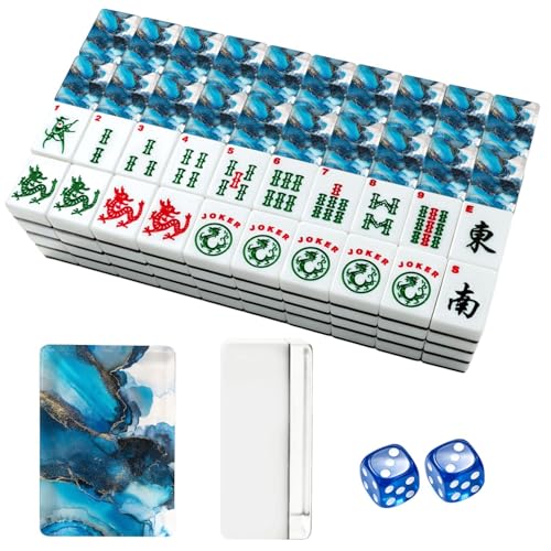 Juego de Mesa American Mahjong Set con 166 Piezas Acrílicas miniatura 1