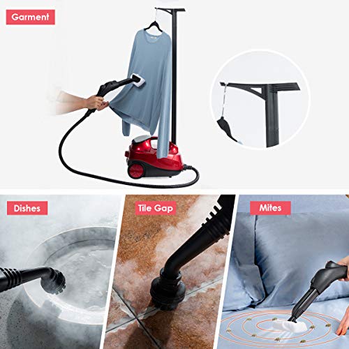 image for COSTWAY 2000W Multipurpose Steam Cleaner with 19 Accessories, Househol
