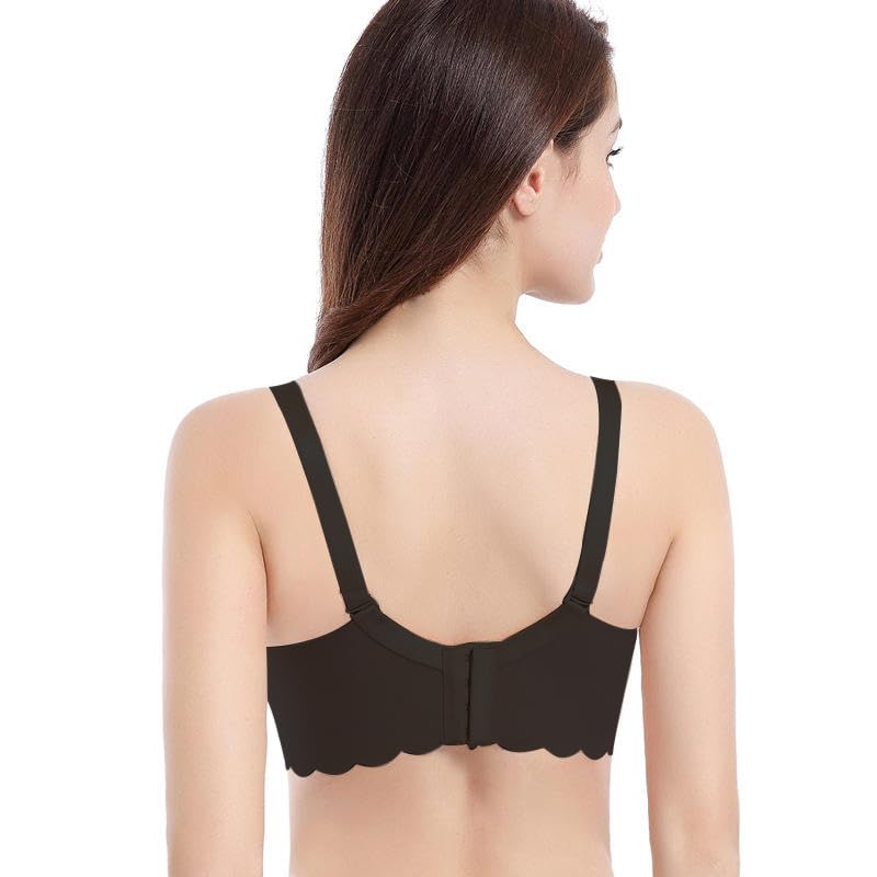 Fashiol Women Maternity Light Padded Bra for Feeding Comfortable Seamless Nursing Breastfeeding Bra Black