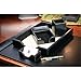 Dacasso Black Bonded Leather 5-Piece Desk Set