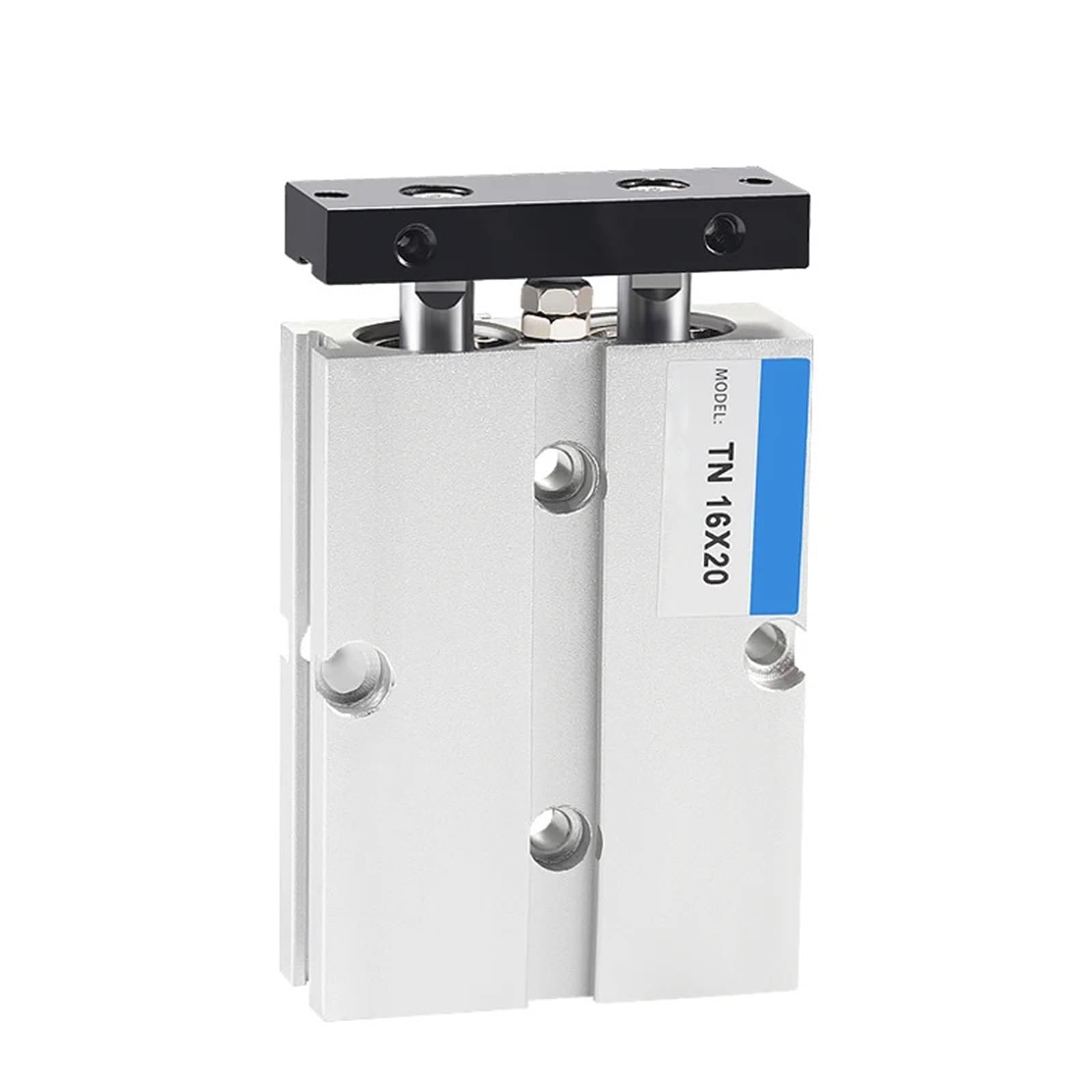 Jwseo Stroke 10Mm Double Twin-Rod Pneumatic Cylinder Tn 10 16 20 25 32Mm Aluminum Alloy Stroke(,Tn25)