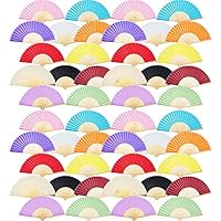 Algopix Similar Product 20 - Bememo Hand Held Fans Silk Bamboo