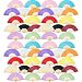 Bememo Hand Held Fans Silk Bamboo Folding Fans Handheld Folded Fan for Church Wedding Gift, Party Favors, DIY Decoration (Multicolor, 48 Pack)