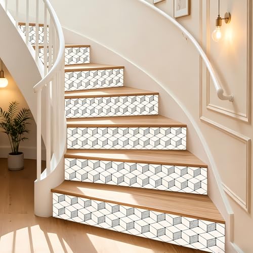 Dados adhesivos para escaleras creativas: decoración de bricolaje para el hogar y hotel moderno 3