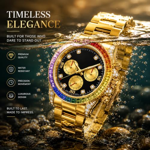 SHRI SAWARIYA Collection SHRI SAWARIYA Luxury Gold Men's Analog Watch - Image 4