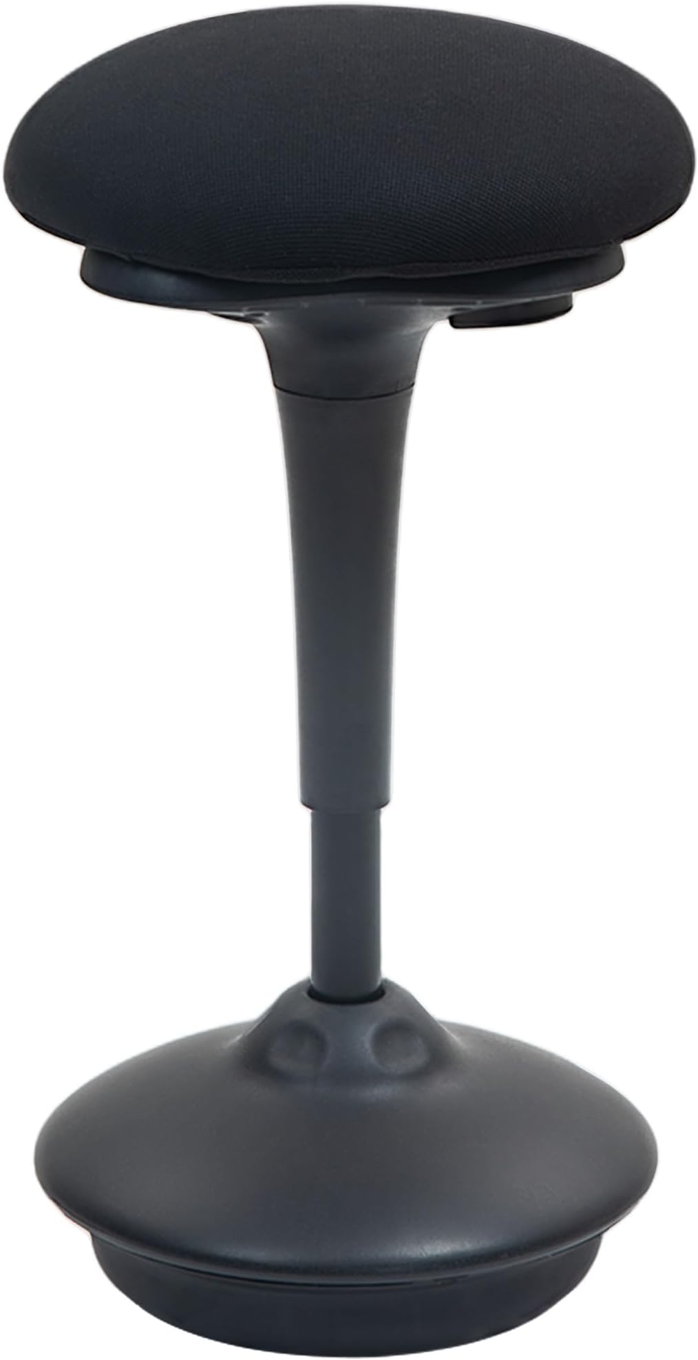 Backless Wobble Stool Chair, Standing Desk Chair, Adjustable Active Ergonomic Learning Stool for Office Desks, with Rocking Motion, Padded, Black