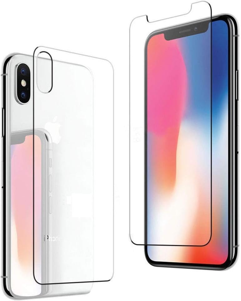 careflection scratch resistant screen protector front and back tempered glass for apple iphone xs max (transparent) full screen coverage (except edges)