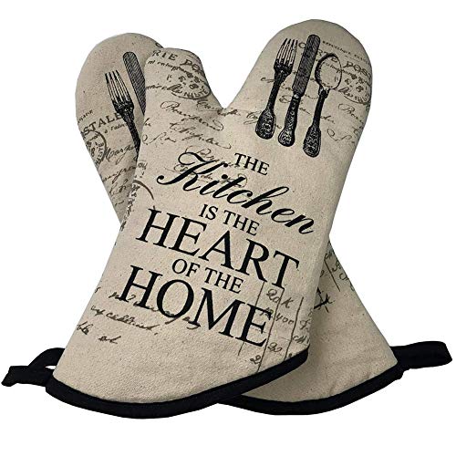 BESTZY Ofenhandschuhe Baumwolle Backhandschuhe Kochen Backen Küchenutensilien(2 Stück) Cover
