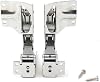 Integrated Door Hinge Set for Hettich 5.0 41.5 Type Left & Right Hinges Pair Metal Silver 22x5.5cm for Refrigerator Freezer Appliance