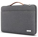TECOOL Housse 14 Ordinateur Portable Pouces pour 14' HP Lenovo Acer ASUS Dell Notebook, 15' Surface Laptop 4/3, 2016-2019 MacBook Pro 15 Étanche Pochette Protection Sacoche avec Poignée, Gris Foncé